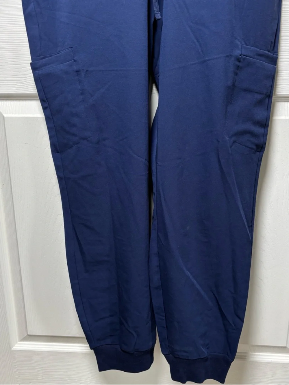 Mandala Jumpsuit Scrubs Womens XL Blue Pockets Woven Equa-Tek Full Zip Jogger - Picture 12 of 15